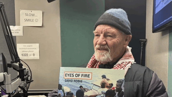 David Robie: New Zealand must do more for Pacific and confront nuclear powers "Hot off the press" . . . David Robie talks Eyes of Fire just after receiving the first copy of his book marking 40 years since the bombing of the Rainbow Warrior on 10 July 1985