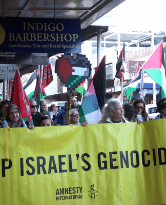 Australian bid to criminalise Palestine support creates ‘hierarchy of racism’, says PSNA Protesters against Israel's genocide in Gaza and attacks on the occupied West Bank take to the streets in Devonport last weekend