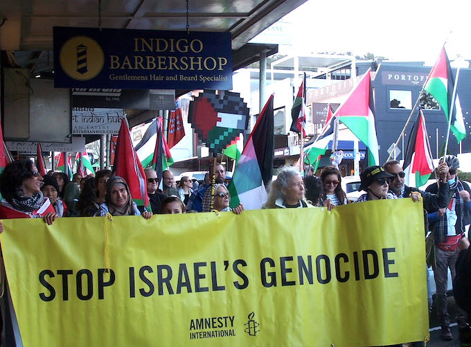 Devonport protest BK 680wide Protesters against Israel's genocide in Gaza and attacks on the occupied West Bank take to the streets in Devonport last weekend