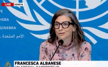 UN Special Rapporteur on the Occupied Palestinian Territory Francesca Albanese