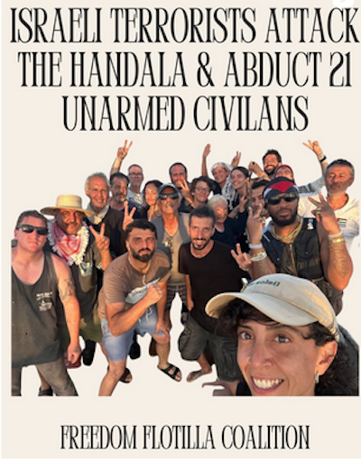 A Gaza Freedom Flotilla Instagram poster