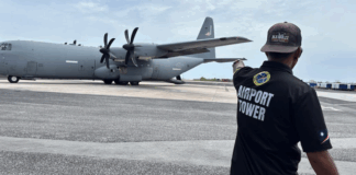 The first-ever US military flight carrying 18 Marshall Islanders deported from the United States by the US Immigration and Customs Enforcement arrives at Majuro