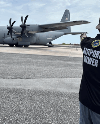 The first-ever US military flight carrying 18 Marshall Islanders deported from the United States by the US Immigration and Customs Enforcement arrives at Majuro