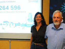 New Caledonia Census Chef de Mission Jean Philippe Grouthier (right) at the French national statistical institute INSEE