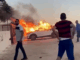Zionist settllers attack Palestinian homes and cars at the village of Kafr Malik, northeast of Ramallah, in the occupied West Bank