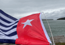 West Papua's Morning Star flag of independence