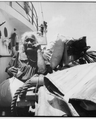 One of many Rongelap people who had to leave their ancestral home via the Rainbow Warrior due to nuclear