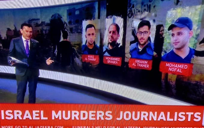 AJ on journalist murders AJ 680wide Al Jazeera honouring its killed journalists in a news cast today