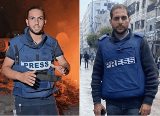 Assassinated by the Israeli military, Anas Al-Sharif (left) and Mohammed Qaryaq