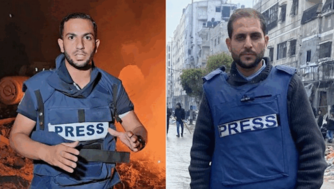 Assassinated by the Israeli military, Anas Al-Sharif (left) and Mohammed Qaryaq