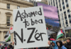 Protesters at last weekend's rally and march in Tāmaki Makaurau Auckland condemned New Zealand's policy over Gaza