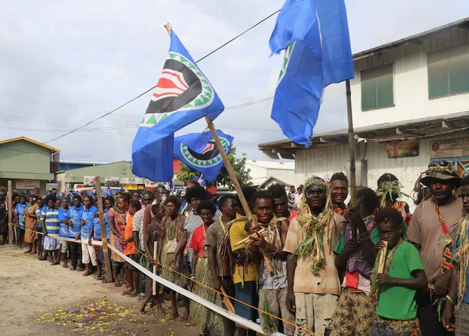 Bougainville voters RNZ 680wid Thousands of Bougainvilleans flocked to the polls on 23 November 2019 to vote in the referendum on independence from Papua New Guinea