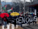 A protest calls for sanctions against Israel