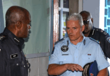 NZ Police Commissioner Richard Chambers at the Fiji Police Force headquarters in Suva in May