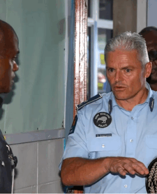 NZ Police Commissioner Richard Chambers at the Fiji Police Force headquarters in Suva in May