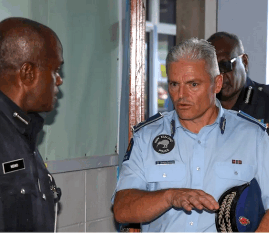 NZ Police Commissioner Richard Chambers at the Fiji Police Force headquarters in Suva in May