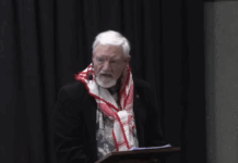 Journalist and author Dr David Robie speaking to the Fabian Society