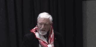 Journalist and author Dr David Robie speaking to the Fabian Society