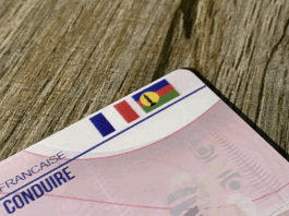 Going . . . going . . . the dual French and Kanaky flags on New Caledonian driving licences