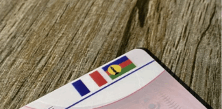 Going . . . going . . . the dual French and Kanaky flags on New Caledonian driving licences