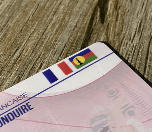 Going . . . going . . . the dual French and Kanaky flags on New Caledonian driving licences