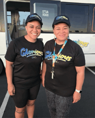 Glorious Tour is run by sisters Louisa Tipene Opetaia (left) and Ama Mosese from Māngere