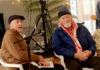 Journalists and activists Jeremy Rose and David Robie in conversation at the Aro Valley Peace Talks