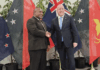 New Zealand Prime Minister Christopher Luxon (right), with Papua New Guinea Prime Minister James Marape