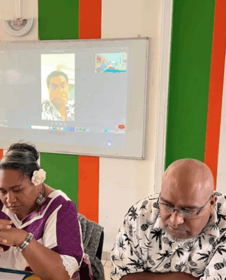 ‘Full sovereignty and independence’: FLNKS rejects France’s Bougival project Laurie Humuni (RDO), spokesperson for the FLNKS political bureau (left) and UC's secretary-general Dominque Fochi