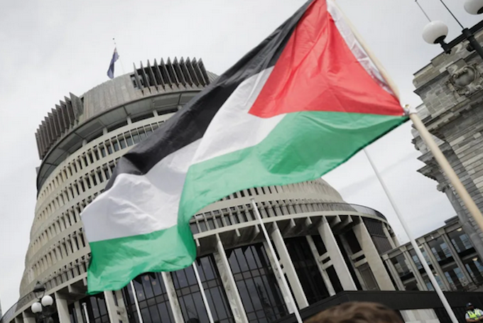 Palestine flag Beehive RNZ 680wide Under the Convention on the Prevention and Punishment of Genocide, states must take positive steps to prevent genocide. The New Zealand government appears to be failing in this obligation