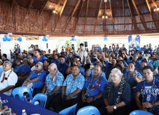A Human Rights Protection Party (HRPP) rally held during the 2025 Samoan general election campaign