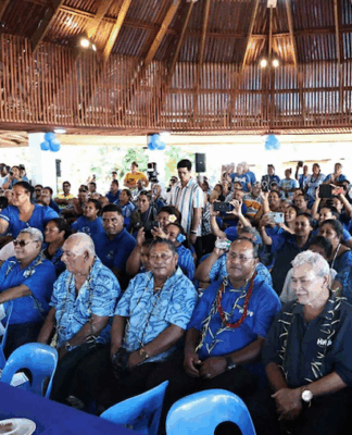 Gearing up for the 2025 Samoan general election – three-way split? A Human Rights Protection Party (HRPP) rally held during the 2025 Samoan general election campaign