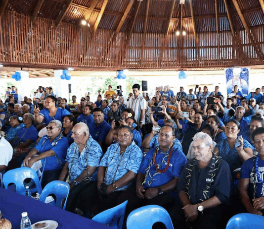 A Human Rights Protection Party (HRPP) rally held during the 2025 Samoan general election campaign