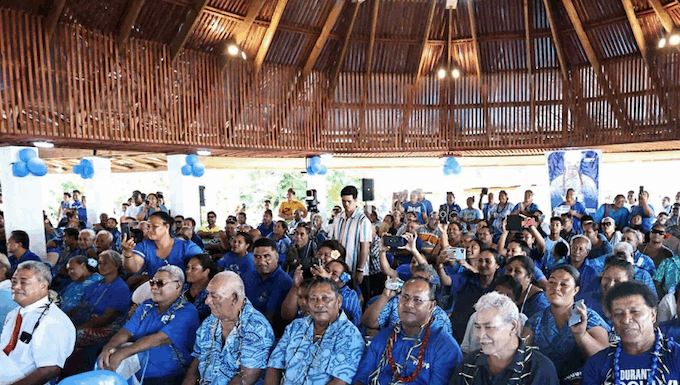 A Human Rights Protection Party (HRPP) rally held during the 2025 Samoan general election campaign