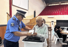Assisting the elderly at Samoan pre-polling