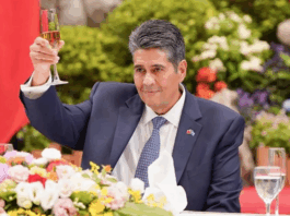 President Surangel Whipps Jr at his first state visit to Taiwan in May 2025