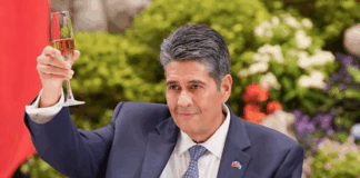 President Surangel Whipps Jr at his first state visit to Taiwan in May 2025