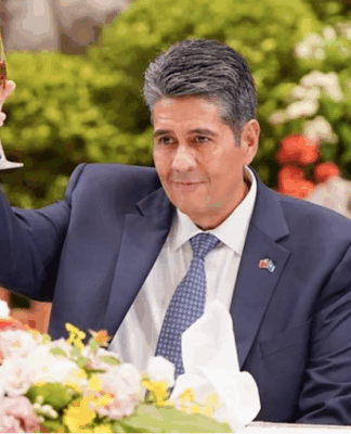 President Surangel Whipps Jr at his first state visit to Taiwan in May 2025