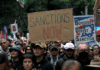 Part of the huge march on Gadigal Country/Sydney, on Saturday calling for sanctions against Israel over its genocide in Gaza