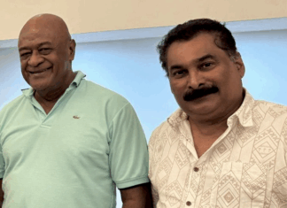 Fiji Trades Union Congress board member Daniel Urai (left) and Fiji Trade Union Congress national secretary Felix Anthony