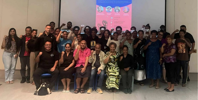 Melanesian supporters for West Papuan self-determination at USP