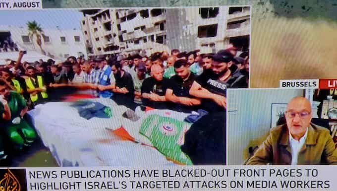Dr Anthony Bellanger, the French general-secretary of the Brussels-based International FeDeration of Journalists, talks to Al Jazeera in an interview today on the death toll of Gazan journalists