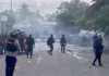 Indonesian security forces fire tear gas to quell protests at Manokwari