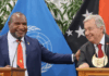 PNG Prime Minister James Marape (left) held bilateral discussions with the United Nations Secretary-General