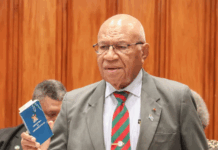 Fiji Prime Minister Sitiveni Rabuka