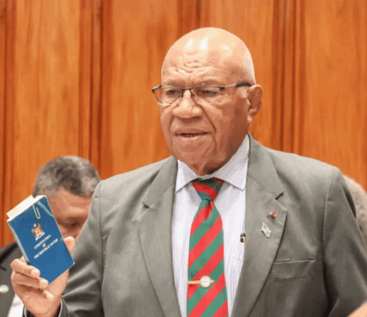 Fiji Prime Minister Sitiveni Rabuka