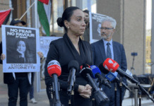 Lebanese-Australian journalist Antoinette Lattouf speaks