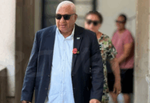 Former Fiji prime minister Voreqe Bainimarama