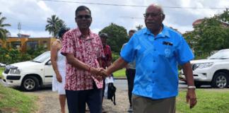 ‘Political chaos’ – Fiji PM Rabuka confirms Biman Prasad’s resignation Professor Biman Prasad (left) and Prime Minister Sitiveni Rabuka in December 2022
