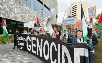 PSNA condemns Collins for ‘can’t be trusted’ stance on Gaza over satellites Protesters accusing Rocket Lab and the New Zealand government of being complicit in Israel's genocide in Gaza